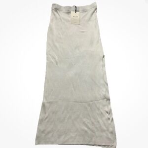 Jaki London Cream Maxi Skirt with Side Slit